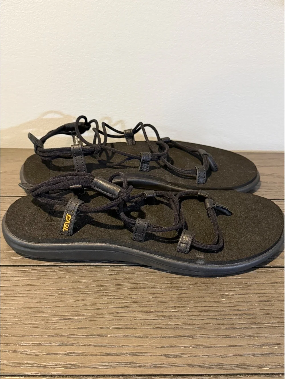 Teva Women's Black Strappy Sandals Size 9